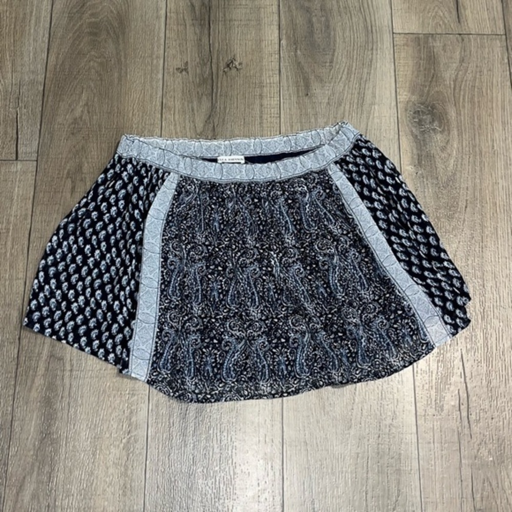 Ulla Johnson Fair Isle Fairy Paisley Floral mini Boho skirt Silk Size 6
